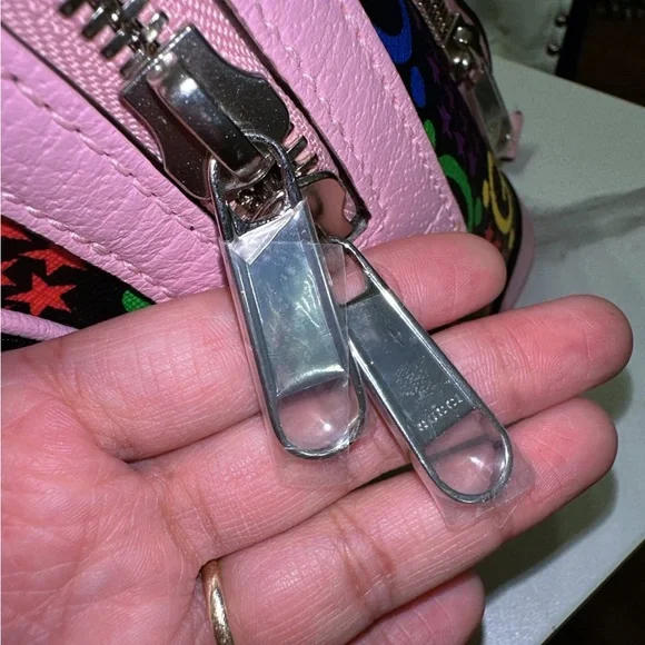 Gucci Colorful Logo Backpack with Pink Trim - Picture 6 of 9